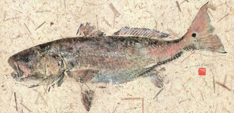 # 716 Redfish on Banana Rice Paper